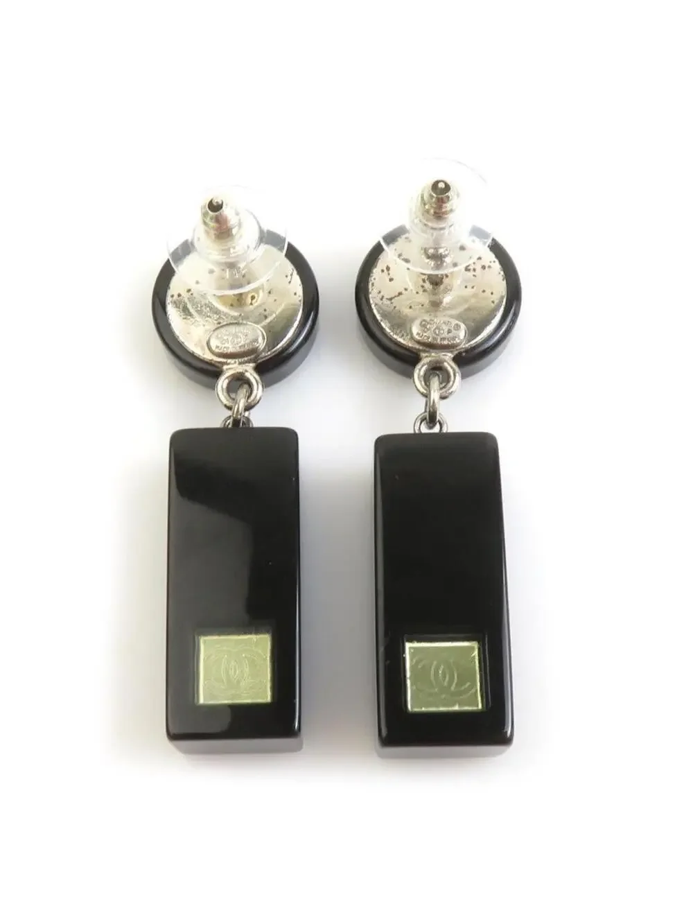 Auth Chanel Cc Logo Pierce Earrings #339539C38B